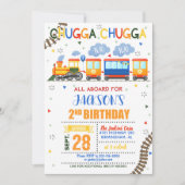 Trein 2e verjaardag uitnodiging - Jongen (Voorkant)