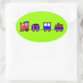 trein-312107 cartoon speelgoed-motorwagens rode bl ovale sticker (Tas)