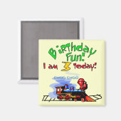 Trein 3e verjaardag Tshirts en geschenken Magneet (Voorkant / Achterkant)