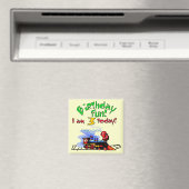 Trein 3e verjaardag Tshirts en geschenken Magneet (Insitu (Vaatwasser))