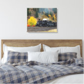 Trein aankomt in Silverton, Verenigde Staten Canvas Afdruk (Insitu (Slaapkamer))