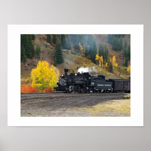 Trein arriveert in Silverton Poster (Voorkant)