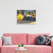 Trein arriveert in Silverton, VS Canvas Afdruk (Insitu (Woonkamer))