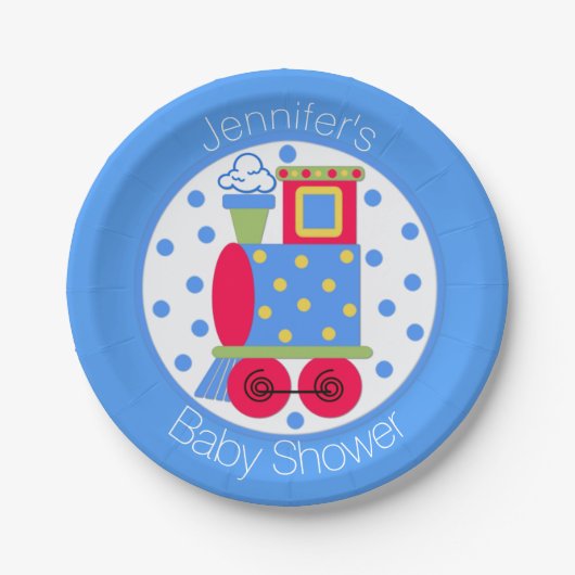 Trein Baby Shower Bord (Voorkant)