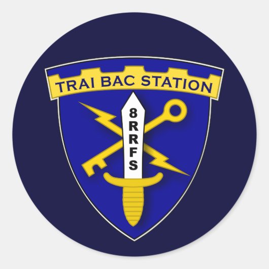 Trein Bac Station 1s Ronde Sticker (Voorkant)