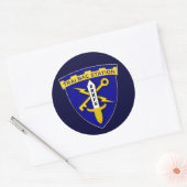 Trein Bac Station 1s Ronde Sticker (Envelop)