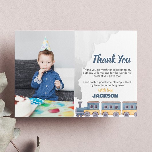 Trein Bedankkaart Locomotief Trein