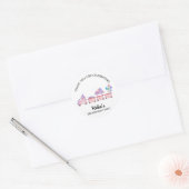Trein Bedankt Cupcake Verjaardagsfeestje Sticker (Envelop)