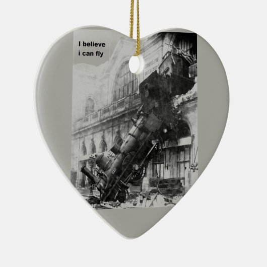 trein believe it can fly keramisch ornament (Rechts)