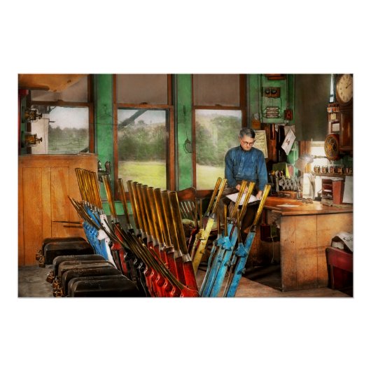 Trein - Besturing - In de seinentoren 1940 Perfect Poster (Voorkant)