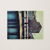 Trein, bij station Leeds. Legpuzzel (Horizontaal)