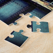 Trein, bij station Leeds. Legpuzzel (Zijkant)