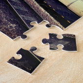 Trein, bij station Leeds. Legpuzzel (Zijkant)