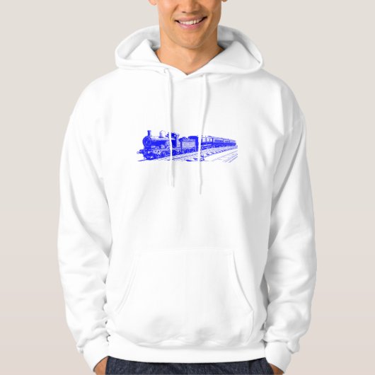 trein - blauw hoodie (Voorkant)