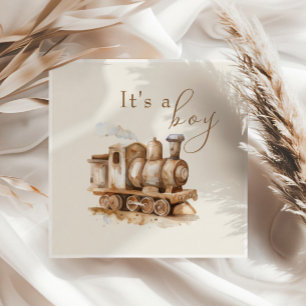  trein Boho Waterverf Baby shower Servet