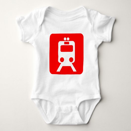 Trein Bord - Rood Romper (Voorkant)