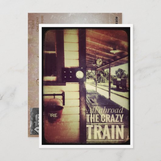 trein briefkaart (Voorkant / Achterkant)