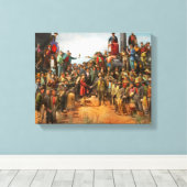 Trein - Burger - De champagnefoto 1869 Canvas Afdruk (Insitu (Houten vloer))