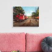 Trein - Caboose - Kaartjes Alsjeblieft Canvas Afdruk (Insitu (Woonkamer))