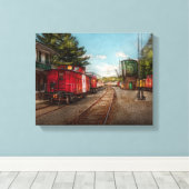 Trein - Caboose - Kaartjes Alsjeblieft Canvas Afdruk (Insitu (Houten vloer))
