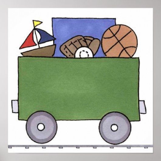 Trein canvas schilderij poster (Voorkant)