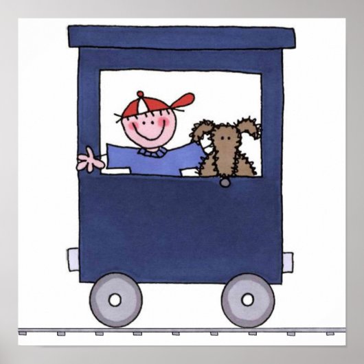 Trein canvas schilderij poster (Voorkant)