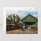 Trein - Catskills, NY - Wachten op vertrek 1902 Briefkaart (Voorkant / Achterkant)