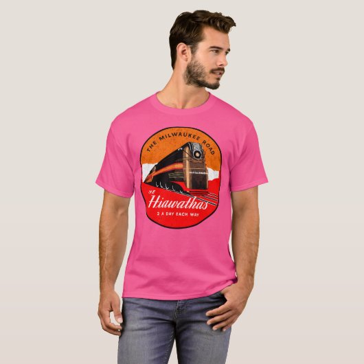 Trein de Milwaukee Road De Hiawathas  Sty T-shirt (Voorkant volledig)