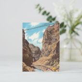  trein die door Canyon loopt Briefkaart (Staand voorkant)