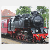 TREIN DIE HET STATION VERLAAT FLEECE DEKEN (Voorkant (Horizontaal))