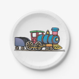 Trein die Steenkool trekken Papieren Bordje