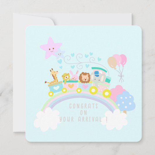 Trein Dieren Blauw (Voorkant)