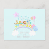 Trein Dieren Blauw Briefkaart (Voorkant)