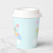 Trein Dieren Blauw Papieren Bekers (Rechts)