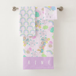 Trein Dieren Roze Baby Deken Bad Handdoek