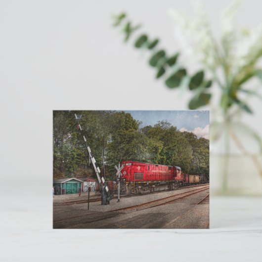 Trein - Diesel - Let op de locomotief Briefkaart (Staand voorkant)