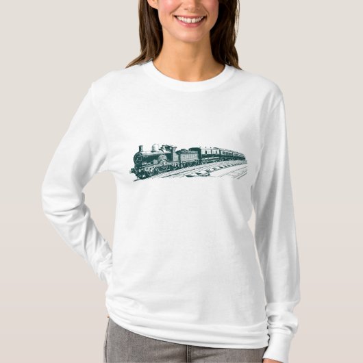  trein - Donkergroen T-shirt (Voorkant)