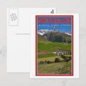 Trein door de Zwitserse Alpen Briefkaart (Voorkant / Achterkant)