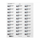  trein door het winterlandschap etiket (Full Sheet)