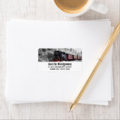 trein door het winterlandschap etiket (Insitu)