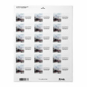  trein door het winterlandschap etiket (Full Sheet)