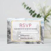 trein door het winterlandschap kaart (Staand voorkant)