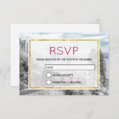 trein door het winterlandschap kaart (Voorkant / Achterkant)