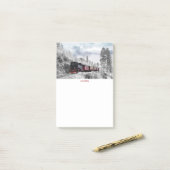  trein door het winterlandschap post-it® notes (Op bureau)