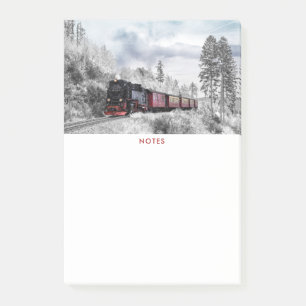 trein door het winterlandschap post-it® notes