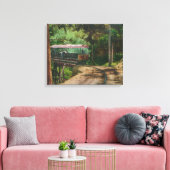 Trein door Wooden CanyonMt. Lowe, CA Canvas Afdruk (Insitu (Woonkamer))