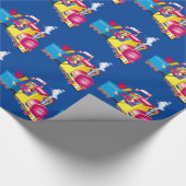 trein en auto cadeaupapier (Hoek)