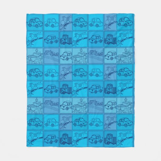 trein en auto fleece deken (Voorkant)