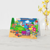 trein en auto kaart (Gele Bloem)