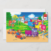 trein en auto kaart (Voorkant)